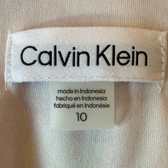 Calvin Klein Floral Bell Sleeve Chiffon V-Neck Shift Dress NWT Size 10 - Picture 7 of 12